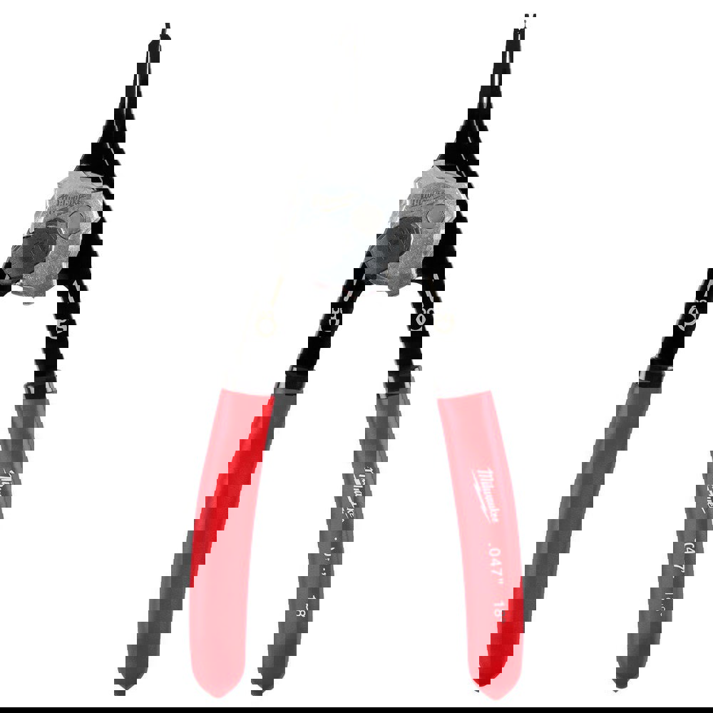 Retaining Ring Pliers; Tool Type: Convertible Pliers ; Type: Snap Ring Pliers ; Tip Angle: 18.00 ; Tip Diameter (Decimal Inch): 0.047 ; Ring Diameter Range (Inch): 0.39 to 0.98 (External) ; Overall Length (Inch): 6.052in